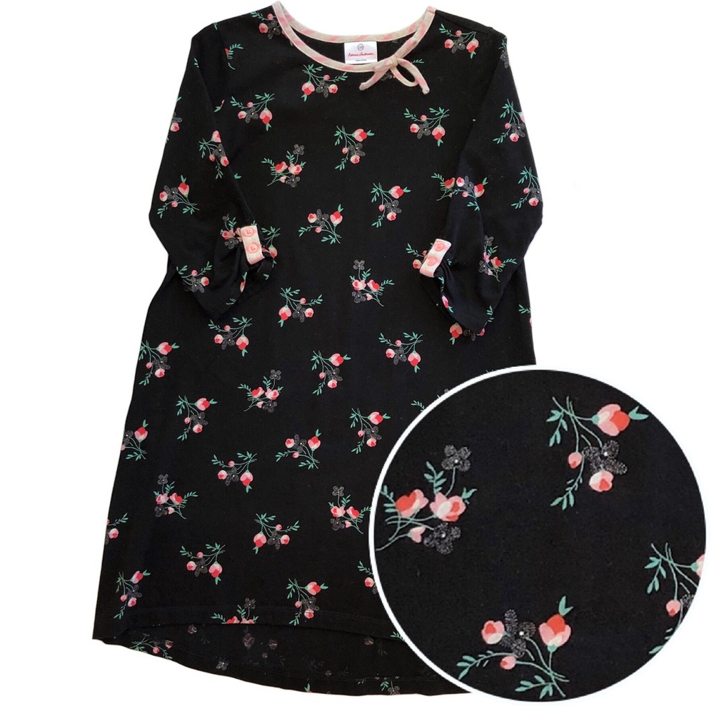 Hanna Andersson Black Floral Dress